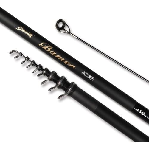3.6M 4.5M 5.4M 6.3M Rock Fishing Rod Carbon Fiber Telescopic Ultralight fishing rod Carp Fishing 28 Tonal A459