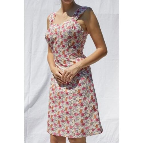 Women Dress U Neck 2020 Spring/Summer New Cotton Sleeveless Floral Printed Sling Mini Dress