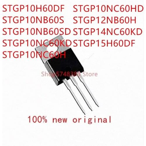 10PCS STGP10H60DF STGP10NB60S STGP10NB60SD STGP10NC60KD STGP10NC60H STGP10NC60HD STGP12NB60H STGP14NC60KD STGP15H60DF TO-220