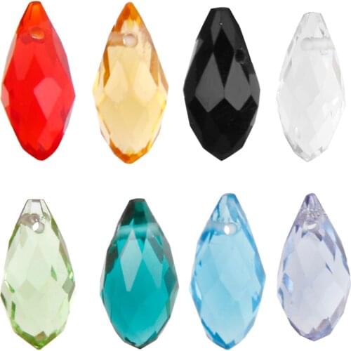 10 Teardrop Glass Beads Faceted Crystal Beads Jewelry Making Crafts 12 X 6mm