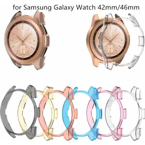 100pcs DHL 360 Degree TPU Protector Case Cover Shell For Samsung Galaxy Watch 42MM 46MM Gear S3 Frontier soft Protective Shell