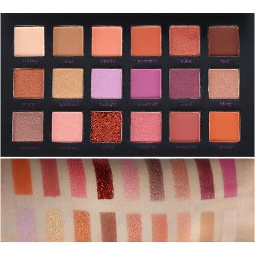 18 Colors EyeShadow Powder Long Lasting makeup Eye Shadow Palette Cosmetic 100% brand new and high quality for smoky eye make up