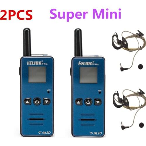 2021 NEW 2pcs Mini Walkie talkie 400-480MHZ Handheld Children Two Way Radio T-M2D Super Tiny FRS/GMRS HENGLIDA Walky Talky
