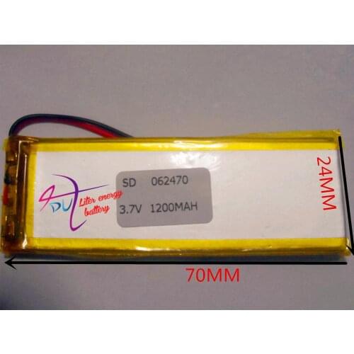 3.7V tablet battery 062470 1200mAh MP3/4/5 Mobile Power Spot