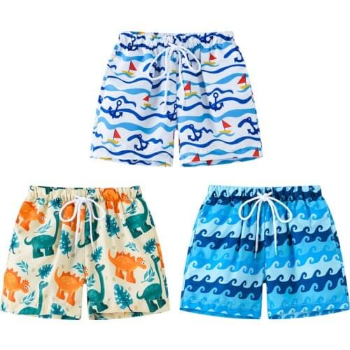 3pcs Unisex Kids Beach Shorts Boys Girls Casual Short Pants Summer Loose Outer Wear Boxers Children Breathble Soft Sports Bottom