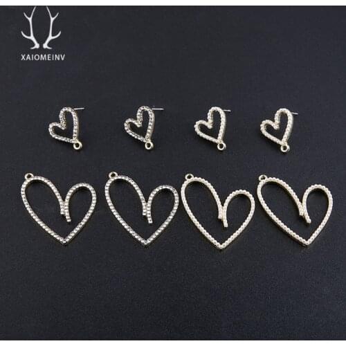 4pcs hot-sales elegant Irregular Love Stud Pearl Earrings For Women Girls Heart Shape Earrings Trend Diy Jewelry Accessories
