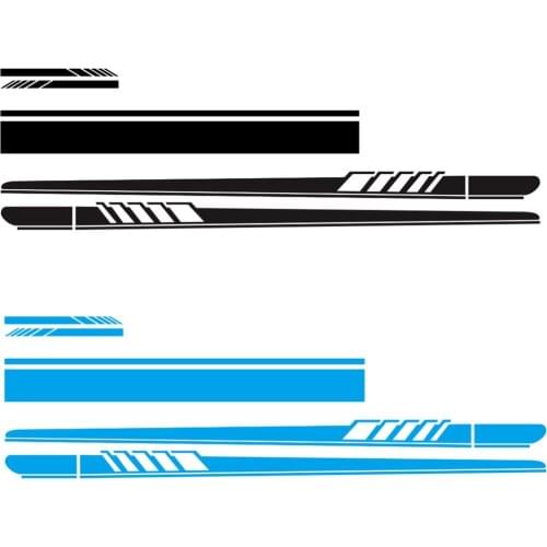 5pcs Racing Stripe Sticker Vinyl Car Hood Rear View Mirror Body Racing Sticker Waterproof Non-fading Self-adhesive