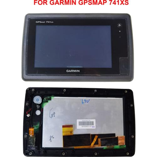 Original 7 inch LCD Touchscreen with Frame For Garmin GPSMAP 741XS Chartplotter LCD repair replacement 010-01102-01