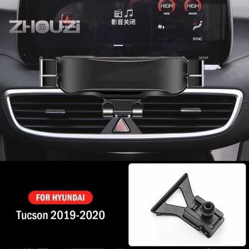 Car Mobile Phone Holder For Hyundai Tucson 2019 2020 Special Mounts GPS Stand Gravity Navigation Bracket Car Accessories