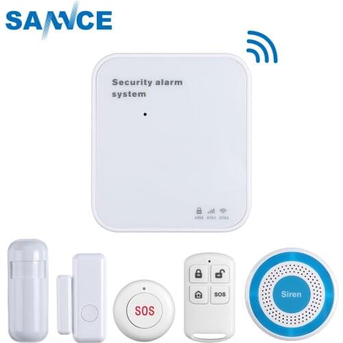 SANNCE Wireless Home Wi-Fi GSM GPRS Security Alarm System DIY Kit APP Control Motion Detector Sensor Burglar Alarm System Kits