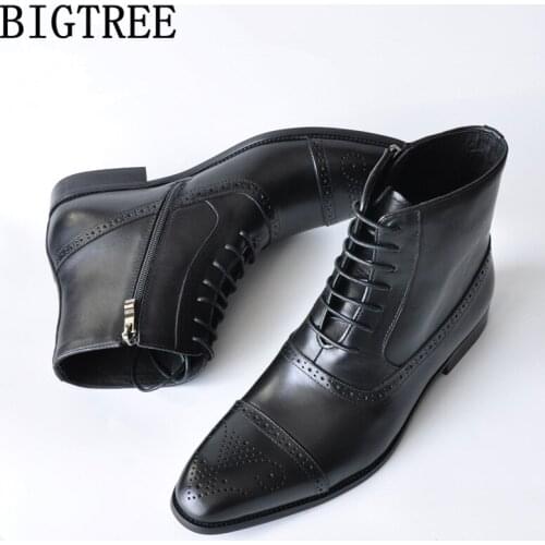 Coiffeur Ankle Boots Men Dress Shoes Plus Size Dress Fashion Formal Dresses Leather Boots Men Motorcycle Boots Brogue Shoes Men