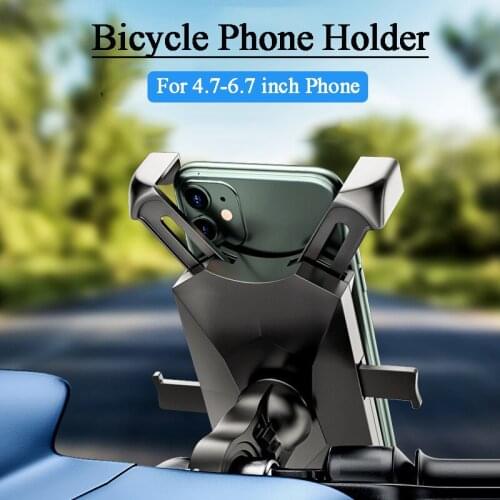 Bike Phone Holder Motorcycle Bicycle Phone Support Handlebar Stand Mount Bracket Phone Holder For iPhone Samsung Xiaomi Phones