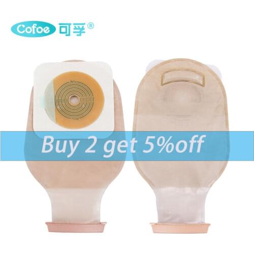Cofoe Two-piece System Ostomy bag Drainable Colostomy Care Bags Cut-to Fit 20-60mm Ostomy Bag with Carbon Filter