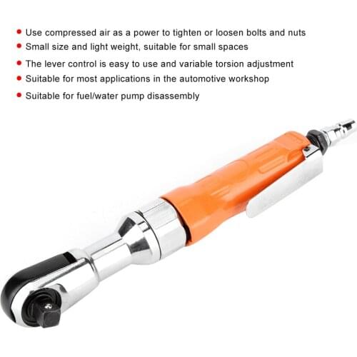 1/2in Pneumatic Ratchet Wrench High Torsion Workshop Repairing Air Hand Power Tool