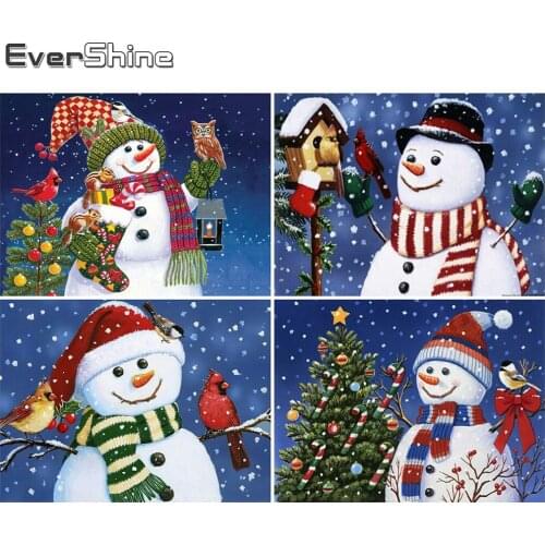 Evershine 5D DIY Diamond Painting Christmas Hobbies And Crafts Kit Diamond Embroidery Snowman Cartoon Home Decor Gift