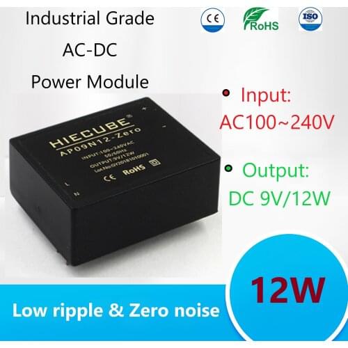 Constant Voltage Source AC100~ 240V to DC12W--9V Step Down Isolated Stabilized Power Supply Switch