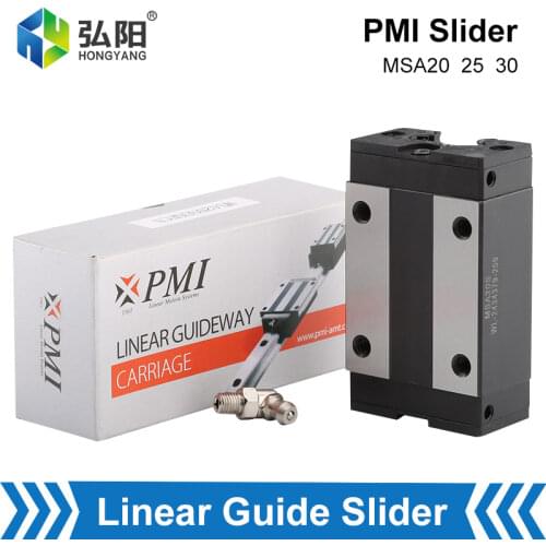 PMI Linear Guide Slider Bracket MSB15S MSB15SSSFC Motion Bearing Square Rail For CO2 Laser Machine CNC Router Rail