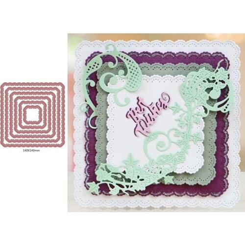 Metal Cutting Dies Popular Multilayered Wavy Lace Frame High Quality For DIY Scrapbooking Album Cards Decora Dies New 2019