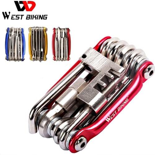Multifunction Bicycle Bike Repair Tools Steel 10 in 1 Kit Herramientas Bicicleta Cycling Folding Wrench Ferramentas Bike Tools
