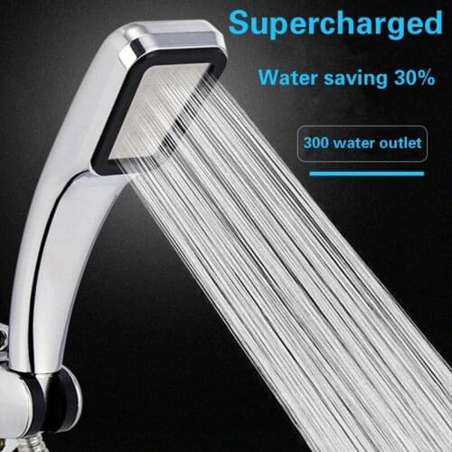 High Pressure Shower Head Bathroom Handheld Shower 300 - Hole Water-saving Shower Single Shower Head Set