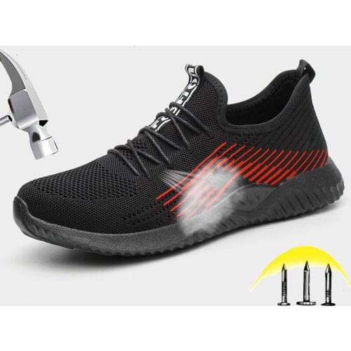 Steel Toe Shoes Men Safety Work Casual Sneakers Outdoor Lightweight Breathable Non Slip Puncture Proof Composite Toe Shoes 36-48