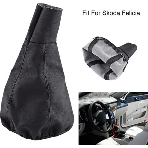 Car Gear Shift Stick Gaiter Boot PU Leather Dust Cover Replacement For Skoda Felicia