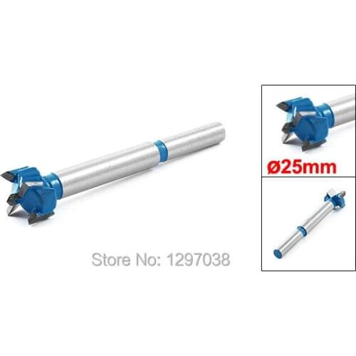 2pcs better Carpenter Carbide Tipped 25mm Diameter Hinge Boring Bit Blue Silver Tone