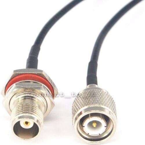 TNC Male to TNC Female Bulkhead O-ring Connector RF Coax Adapter Extension Cable 15CM RG174