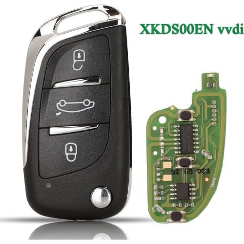 Bilchave 3 Buttons XKDS00EN Wired Universal Remote Car Key For Xhorse VVDI/VVDI 2 Flip Control Fob Key