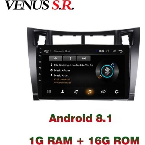 VenusSR Android 8.1 2.5D car dvd for Toyota Yaris Radio 2005-2011 multimedia Radio stereo gps navigation