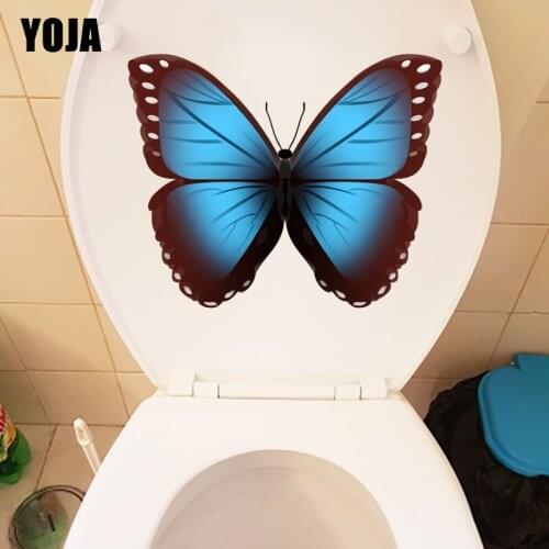 YOJA 22.3X18CM Classic Cartoon Butterfly Baby Bedroom Wall Sticker Creative Bathroom Toilet Decal T1-2165