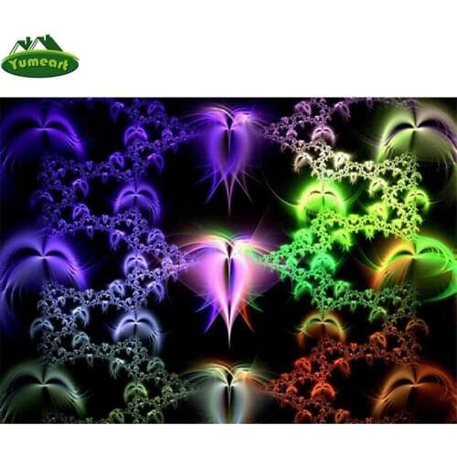 Yumeart Diamond Embroidery By Number Bright Mandala Flowers Diy Diamond Painting Cross Stitch Square Diamond Mosaic Home Decor