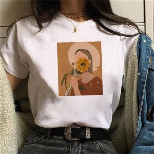 2021 New Korean Fashion Women T Shirt Summer Short Sleeve Ullzang Casual Aesthetic Top Tees 90s Harajuku Woman T Shirt
