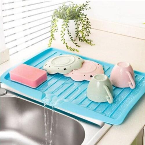 1PC Multifunction Drain Rack Kitchen Plastic Dish Drainer Tray Large Sink Drying Rack Worktop Organizer Drying Rack For Dishes