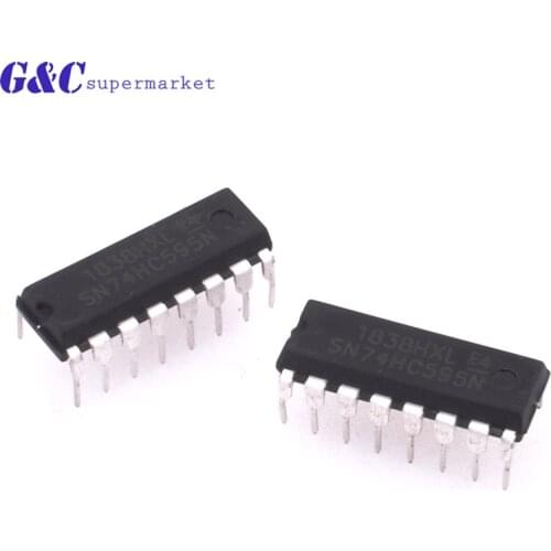 10pcs SN74HC595N SN74HC595 74HC595N 74HC595 DIP-16 Counter Shift Registers Tri-State 8-Bit New diy electronics