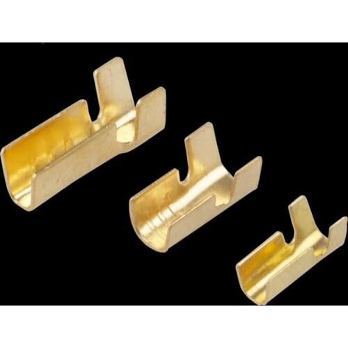 100Pcs DJ452 U-shaped Crimping Terminal Tab Cold Inserts Connectors Cold Terminal Small Teeth Fascia Terminal 0.2-2mm2