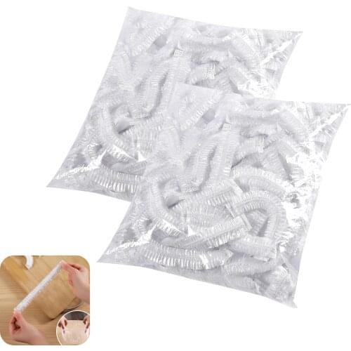 100Pcs Transparent Fresh-Keeping Household Storage Food Bag Bowl Cover Kitchen Packaging Bag Vegetable And Fruit Plastic PE Bag