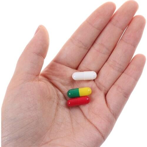 1000Pcs Empty Hard Vacant Gelatin Capsule Size 1# Gel Medicine Pill Vitamin