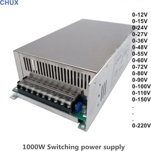 1000W Dc Power Supply Adjustable12V 15V 24V 27V 36V 48v 55v 60v 72v 80v 90v 100v AC Dc Switching Power Supply For LED