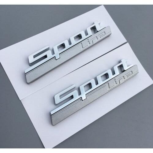 2pcsxABS Plastic Sport Line Sportline Car Side Sticker Emblem Badge Embleme Emblema Logo