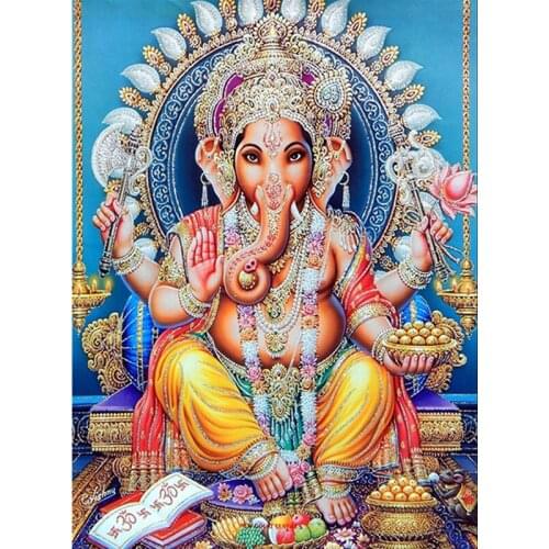 5D full diamond painting Lord Ganesh Pictures DIY handmade crafts home decoration