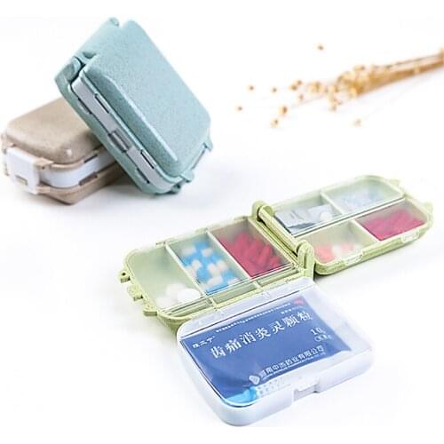 Aihe Weekly 7 Grids Pill Organizer Travel Pill Box Storage Box For Tablets Travel Convnient Medicine Pill Case