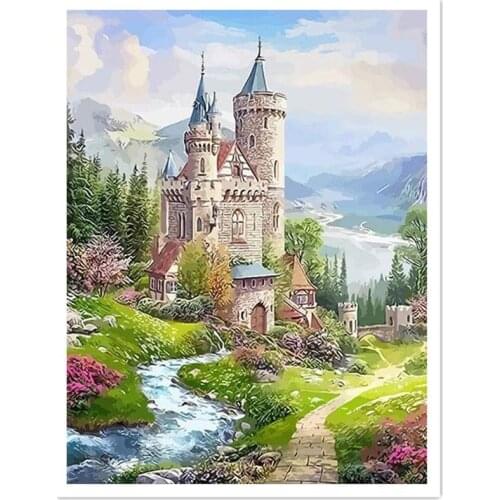 5D Diamond Painting Beach by Number Kits, Painting Cross Stitch Full Drill NEW