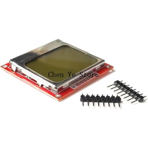 Free Shipping 2pcs High Quality Nokia 5110 LCD Module Red backlight adapter PCB for Nokia 5110 for