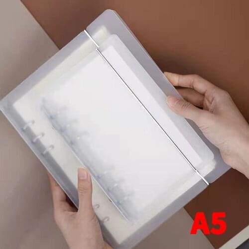 DIYA5 Standard PP Ring Binder Notebook Scrub Loose-Leaf Note Book Inner Core Page Cover Tape Storage Bookmarks Office Stationery