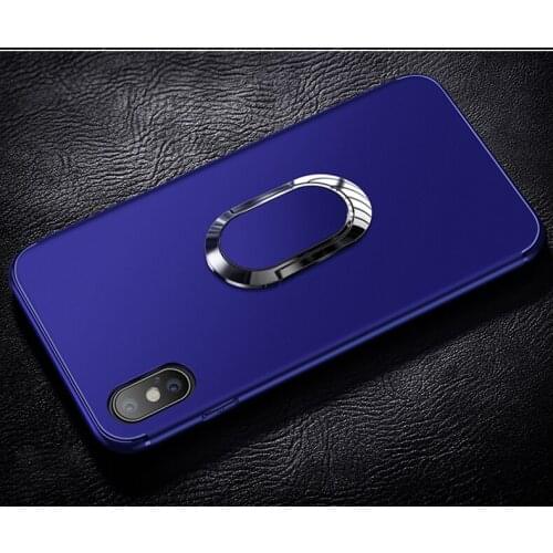 Phone Case For iPhone 11 Pro Max 11Pro XS Max XS XR X 8 7 6 6s Plus Case 360 Finger Ring Holder Cover Magnetic Matte Soft Case