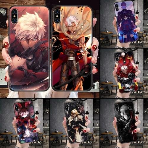 Fate Stay Night Baber saber Phone Case For iphone 5 5S SE 2 6 6S 7 8 11 12 Mini Plus X XS XR Pro Max black luxury coque silicone