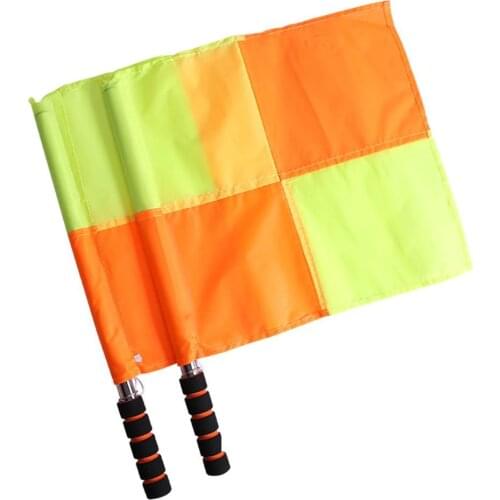 Referee Flag Exquisite Easy to Use Stainless Steel Tube Soccer Judge Linesman Flag Football Referee Tool conos entrenamiento