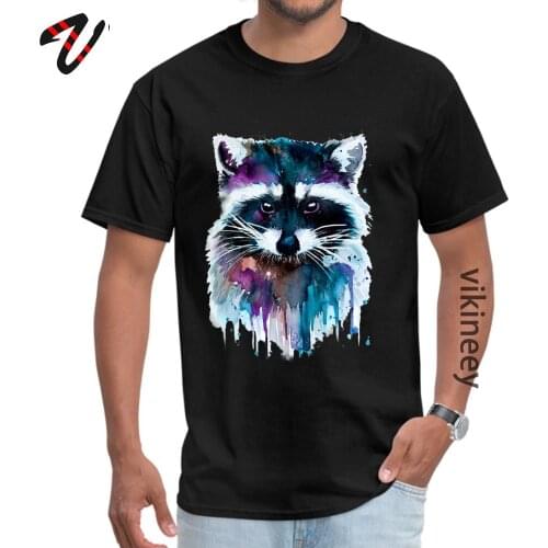 Raccoon T Shirt Normal Short Plaid New Coming O Neck Sweden Tees Design Tops Shirts for Men April FOOL DAY Clothes