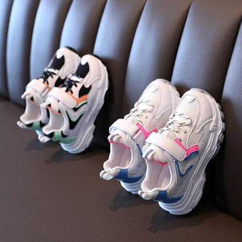 2020 Spring Autumn Girls Boys Sports Shoes Children Mesh Sneaker Breathable Student Casual Shoes Soft Bottom Outdoor Kids Shoes